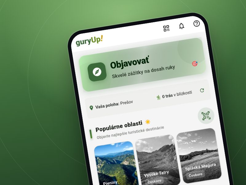 Ukážka aplikácie guryUp!