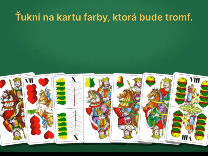 Ukážka aplikácie Mariáš