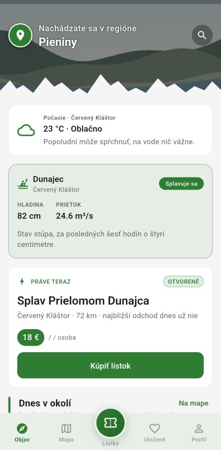 Obrazovka aplikácie guryApp